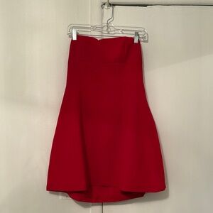 Red Strapless Mini Dress